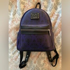 Loungefly Purple Disney Parks Haunted Mansion Mini Backpack